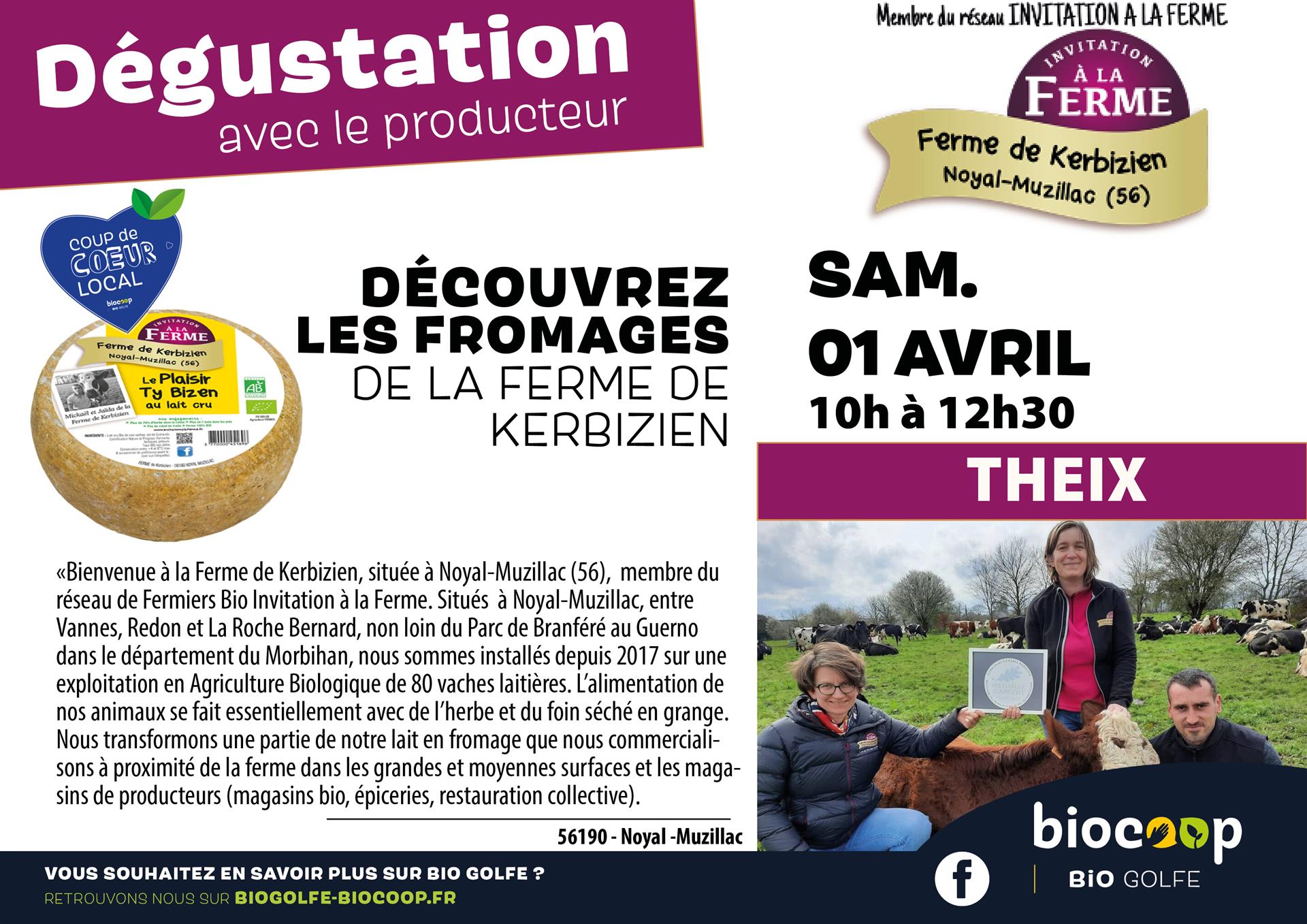 [DÉGUSTATION DE FROMAGES AVEC LA FERME DE KERBIZIEN - THEIX]