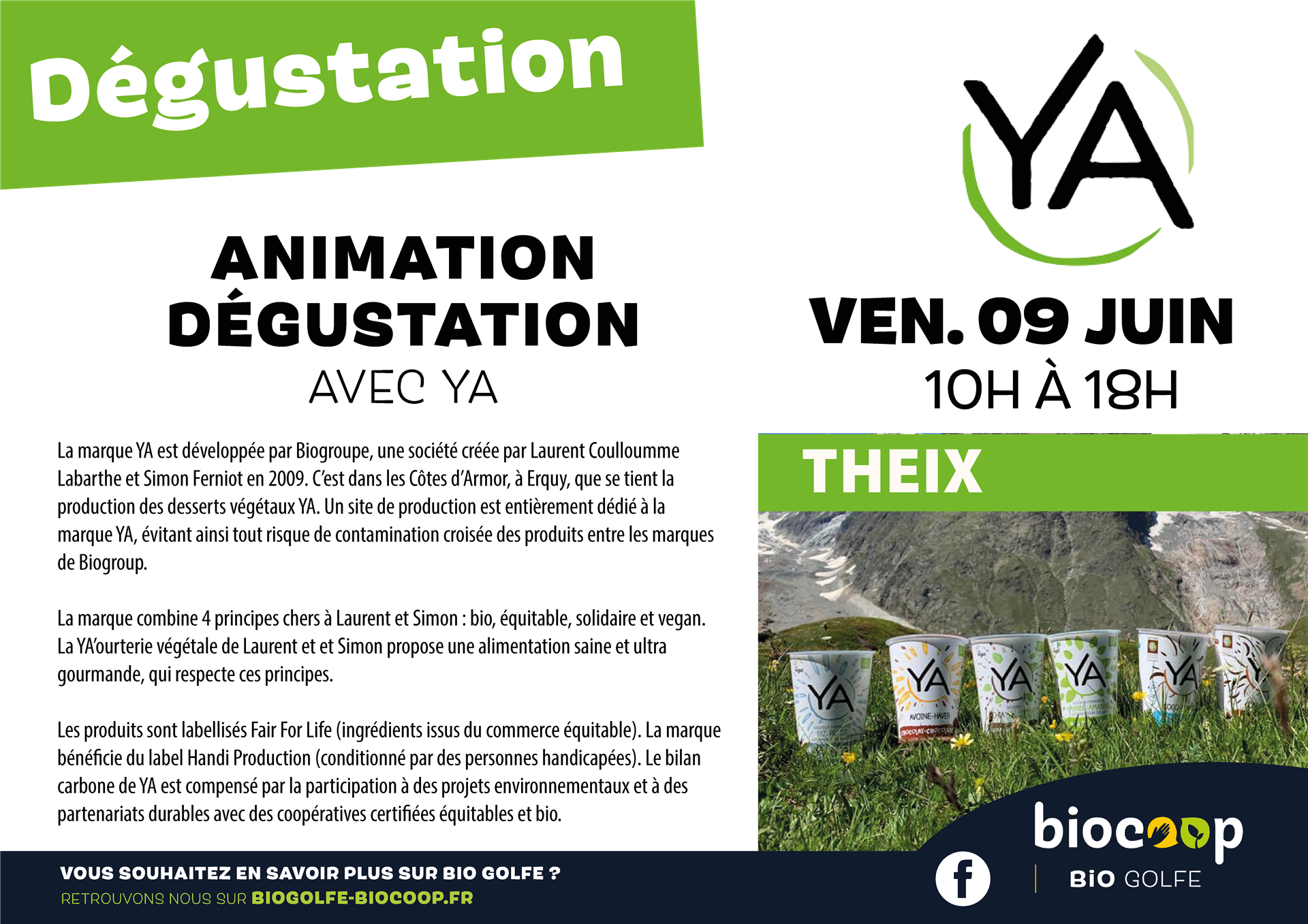 [DEGUSTATION DE YAOURTS YA  - THEIX]