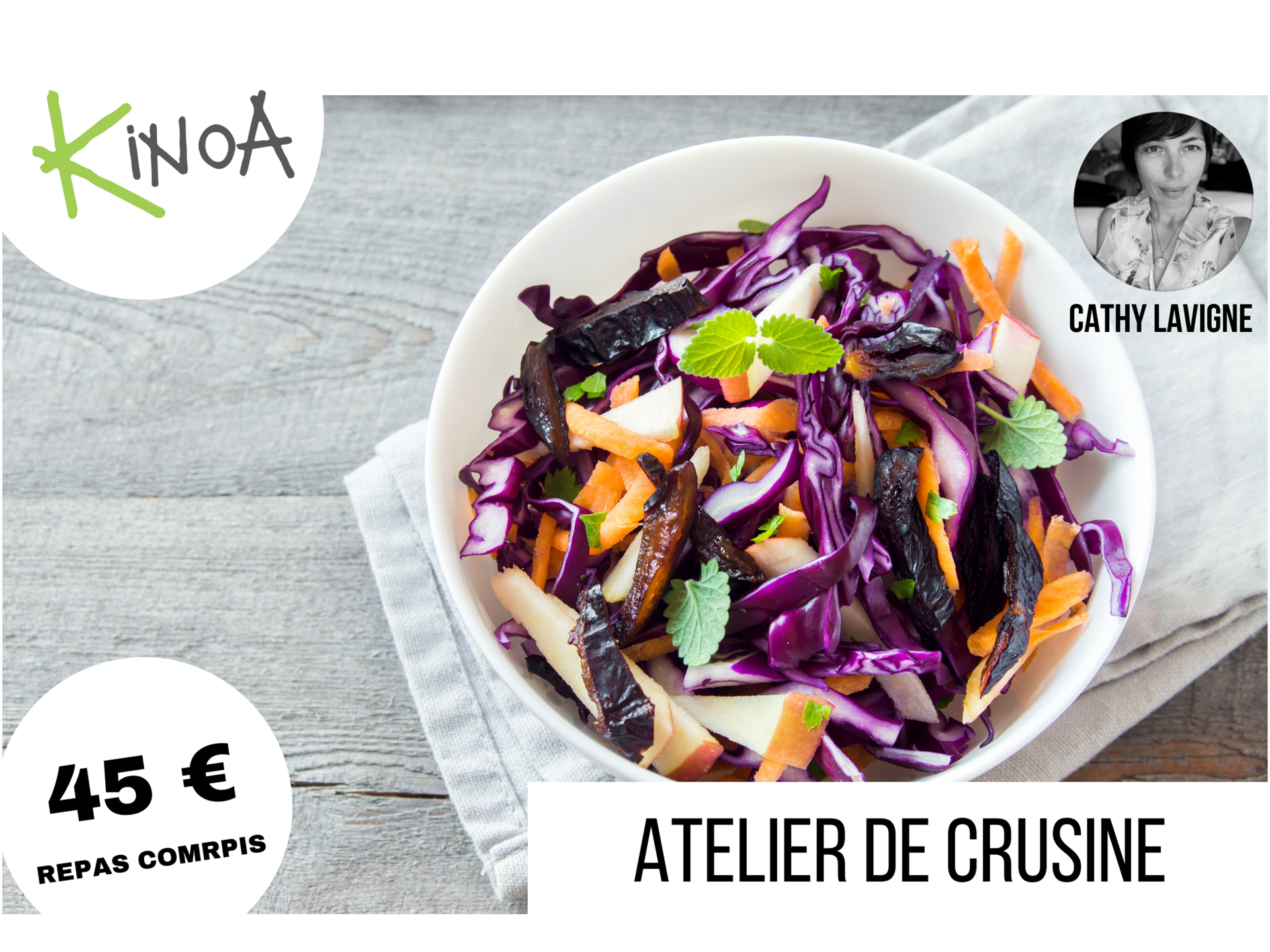 [ATELIER CUISINE : "APPRENDRE LA CRUSINE avec Cathy Lavigne"]