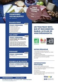 Vos évènements Bio avec le traiteur de THEIX